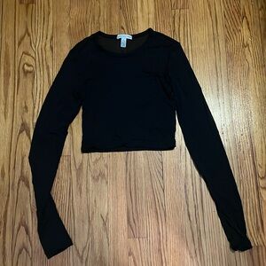 Black long sleeve mesh shirt